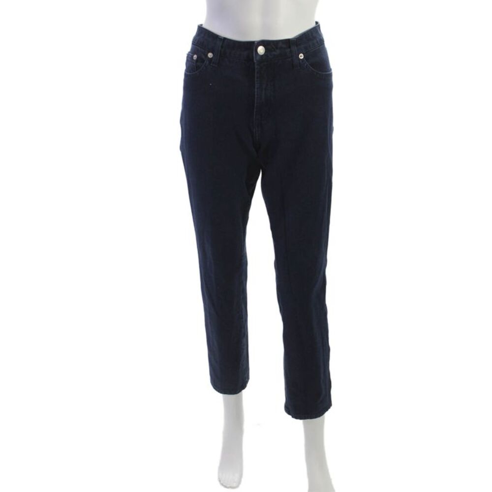 Fabrizio Gianni Jeans Womens Cropped Ankle Jeans Dark Blue Size 8